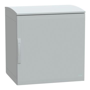 Floor standing encl. polyester vers.plat open top w/ canopy 750x750x620 ip44
