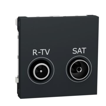 New unica toma r-tv/sat derivacion unica antracita