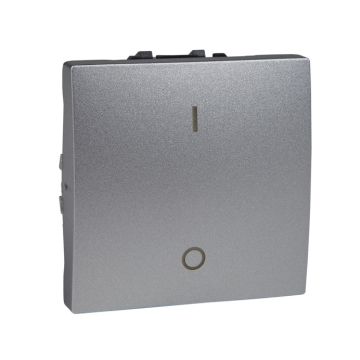 Interruptor bipolar 16ax ancho serie unica top aluminio