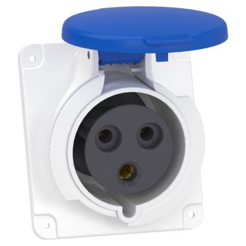 Toma embutir angulada 32a 2pt 220v ip44