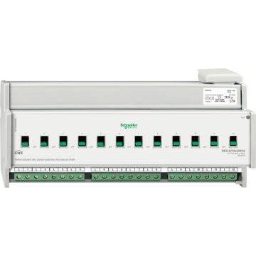 Knx - actuador binario carril din 12 canales 230 v 16 a con det corriente