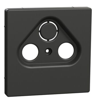 Carátula, system m, for tv/sat socket, 2/3 holes, antracita
