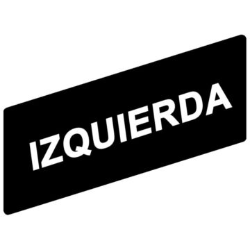 Etiqueta marcada 8x27mm fondo negro / rojo izquierda