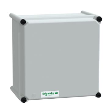 Pls box, polyester rear, polyester cover ip65 27x27x18cm ((*))
