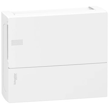 Resi9 mp - caja de distribución - superficie - 1 fila - 12 mód. - puerta blanca