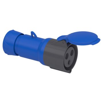 Pratika wander socket - straight - 32 a - 2p + e - 200...250 v ac - ip44