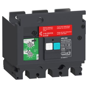 Módulo de protección diferencial auxiliar vigi para nsx100/160 o cvs100/160, 3 polos, 220-440 vca, 30ma-10a