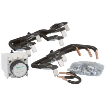 Kit para montar arrancadores estrella delta, para 3 contactores lc1d80, con bloque de retardo