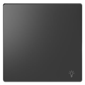 Tecla compatible con mecanismos de mando d-life, con simbolo luz, antracita