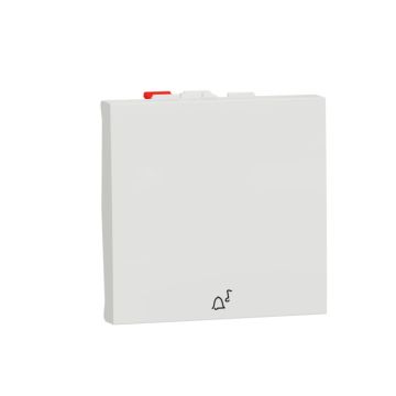 New unica pulsador 2 mod simbolo timbre blanco polar