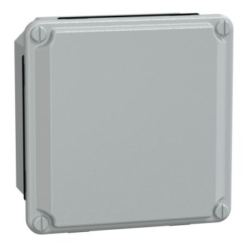 Caja industrial metálica - tapa baja-alt105xanch105xprof49 - ip55 - gris ral 7035