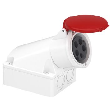 Pratika industrial socket - 32 a - 3p + n + e - 380...415 v ac - ip44