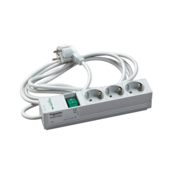 Actassi - 1u power distribution rail - 3 sockets+switch 10p vde