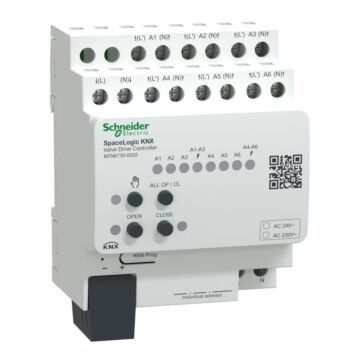 Knx - actuador spacelogic calefacción con control termostático  de 6 salidas