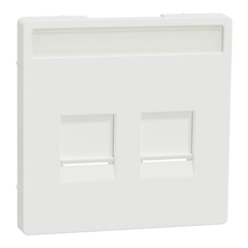 Tapa toma doble rj45 keystone d-life blanco mate