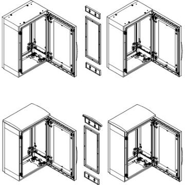 Horizontal coupling kit for pla enclosure h2000xd420 mm - 15 mm - ip55 coupling