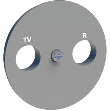 Caratula toma r-tv/sat aluminio