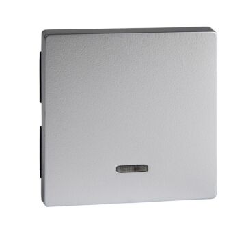 Tecla simple con visor elegance aluminio