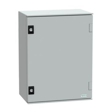 Wall-mounting encl. polyester monobloc ip66 h430xw330xd200mm+metal mount.plate