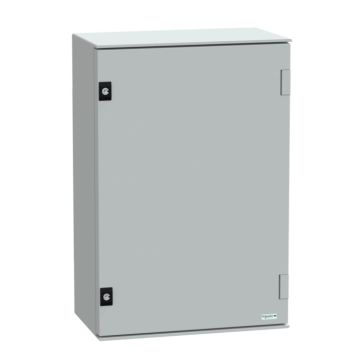 Wall-mounting encl. polyester monobloc ip66 h647xw436xd250mm+metal mount.plate