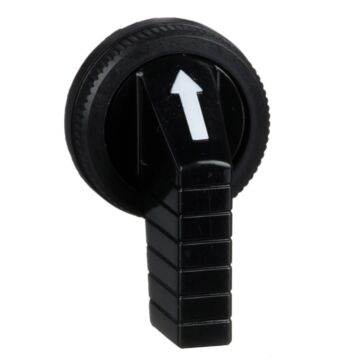 Maneta selector negra con flecha hacia arriba para selector ø30