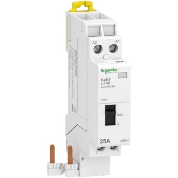 Contactor modular acti9 ct ic40 25 a 2 p 2 na 230 v ca con mando manual