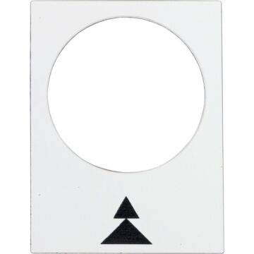 Leyenda - 30 x 40 mm - blanco  - derecha,lento-rápido
