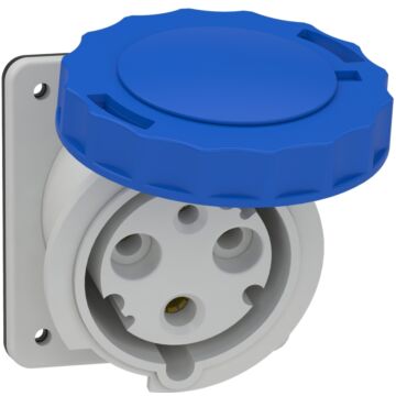 Pratika base de empotrar con salida inclinada - 63a - 2p+t- 200...250 vca ip67