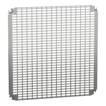 Placas perf. monobloc, al600 x an600 mm con perforaciones universales 11x26 mm.