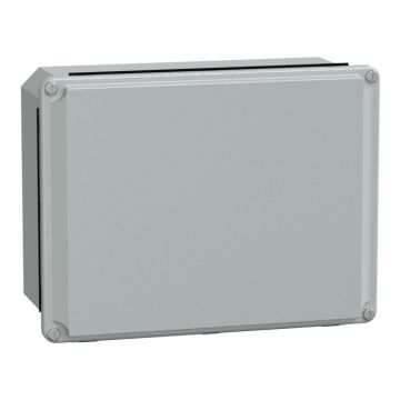 Caja industrial metálica - tapa baja- alt206xanch156xprof83 - ip55 - gris ral 7035