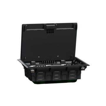 New unica system +, caja de suelo l para 4 módulos dobles