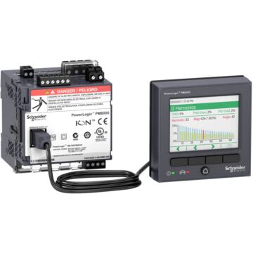 Pm8000 cl0.2 - rs485 - ethernet - sag/swell & waveform - riel din display remoto