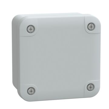 Abs box ip66 ik07 ral7035 int.h80w80d65 ext.h89w89d51 opaque cover h10