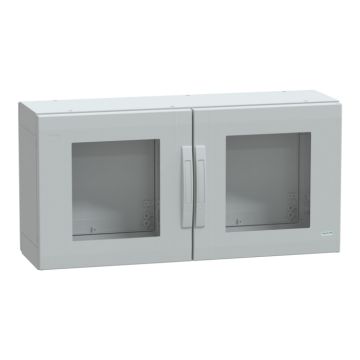 Armario poliéster pla 500x1000x320 puerta vidrio 7035