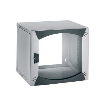 Rack mural opb 15u w600 d600 bastidor fijo 19 puerta acristalada r7035