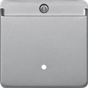 Tapa tarjeta con visor elegance aluminio
