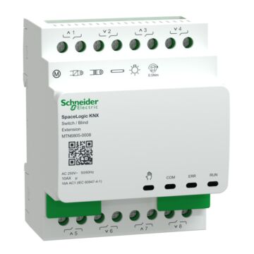 Knx - act. extension spacelogic binario/persianas c. din 8/4 canales 230 v 16 a