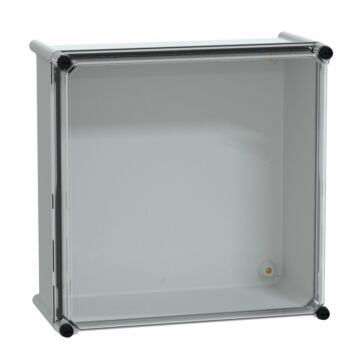 Pls box, polyester rear, transparent pc cover ip65 27x36x18cm ((*))