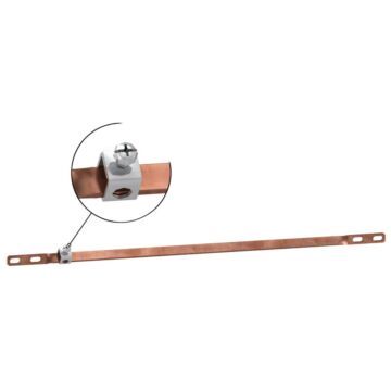 Barra de tierra directa 12x3mm con 1 conector 35mm² alto 330mm