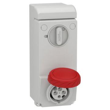 Unika interlocked socket - 16 a - 3p + e - 380...415 v ac - ip65 - wall