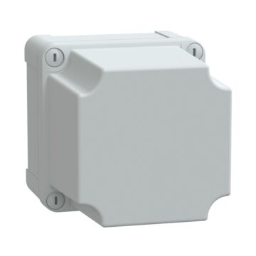 Abs box ip66 ik07 ral7035 int.h105w105d125 ext.h116w116d133 opaque cover h80
