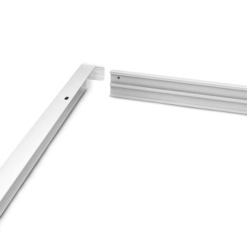 Marco superficie 60x60mm aluminio blanco
