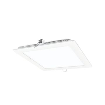Downlight cuadrado de empotrar led 18w 6000k 1700lm aluminio blanco
