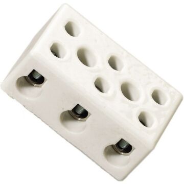 Regleta cerámica 3 polos 10 mm2
