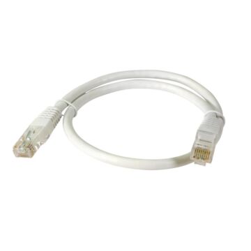 Cable de red u/utp cu cat6 pvc blanco 0,5m
