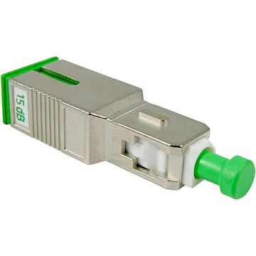 Atenuador óptico sc/apc 1310/1550nm 15db