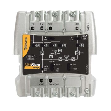 Amplificador minikom 4e/1s easyf fm-v-u-fi