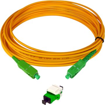 Kit de toma f.o. con keystone, adaptador y latiguillo sc/apc