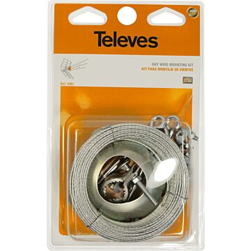 Montaje de vientos para mástil ø45mm zinc + rpr