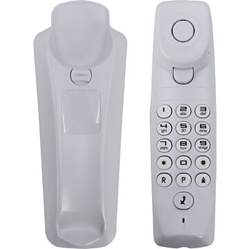 Teléfono analógico compacto, color blanco